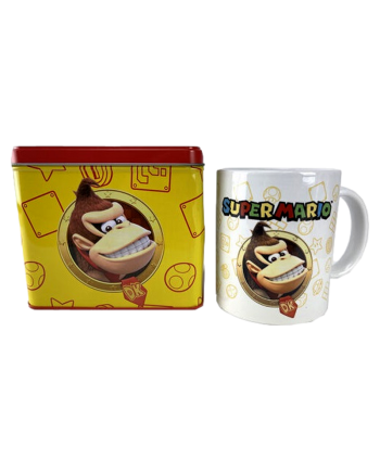 NINTENDO - DONKEY KONG - Tirelire en Métal 12 x 9 x 11cm + Mug - vue principale