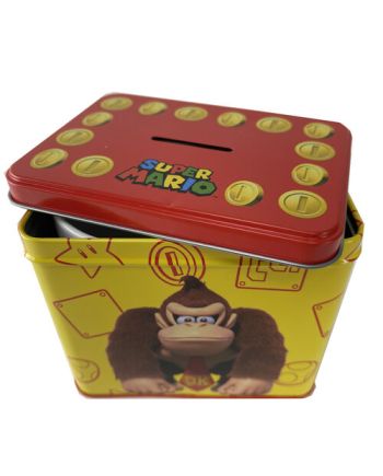 NINTENDO - DONKEY KONG - Tirelire en Métal 12 x 9 x 11cm + Mug - vue de face