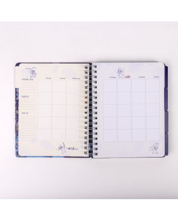 STITCH - Agenda Hebdomadaire Non Daté + Intercalaires + Stickers - vue de dos