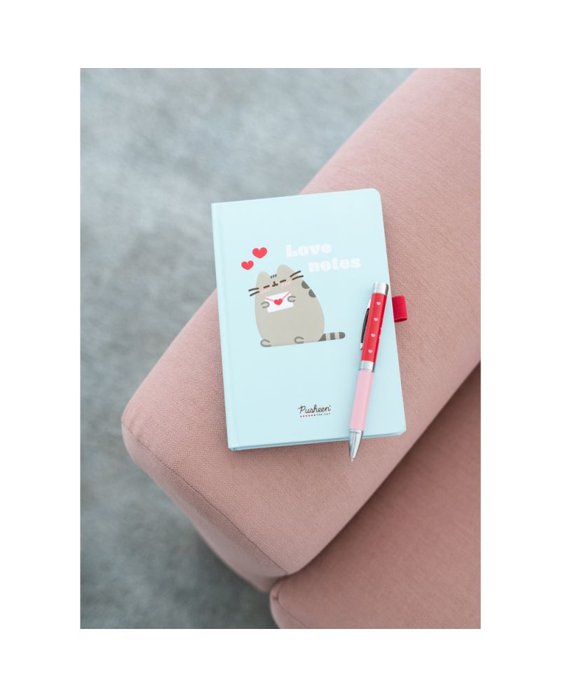 PUSHEEN - Love - Notebook + Stylo-Bille Lumineux - Format A5 - vue principale