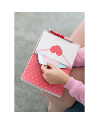 PUSHEEN - Love - Notebook + Stylo-Bille Lumineux - Format A5 - vue de profil