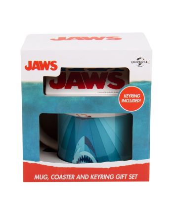 LES DENTS DE LA MER - Pack Cadeau - Mug 250ml+ Sous-Verre + Porte-Clés - vue de face