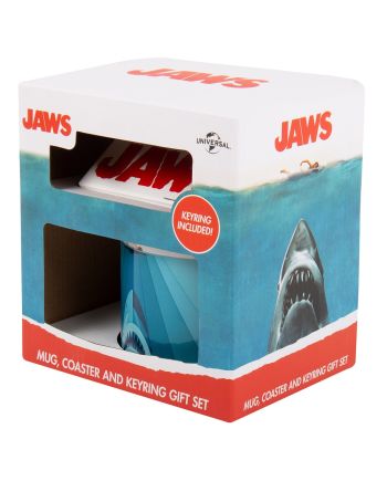 LES DENTS DE LA MER - Pack Cadeau - Mug 250ml+ Sous-Verre + Porte-Clés - vue de detail