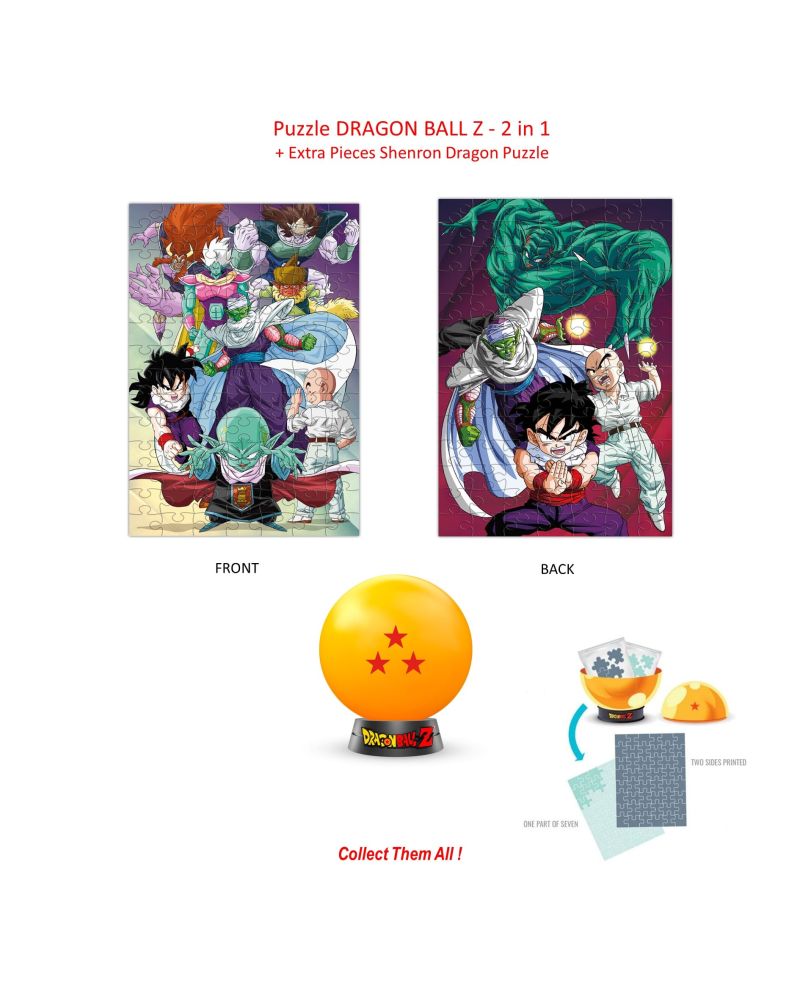DRAGON BALL Z -Puzzle à Collectionner - 3 Etoiles - 2en1 Puzzle +Extra - vue principale