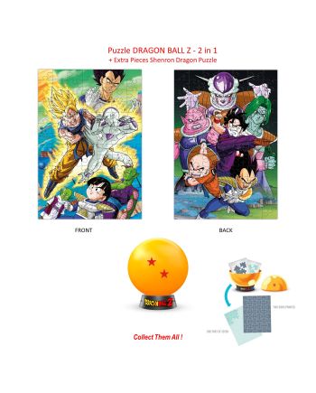 DRAGON BALL Z -Puzzle à Collectionner - 2 Etoiles - 2en1 Puzzle +Extra - vue principale