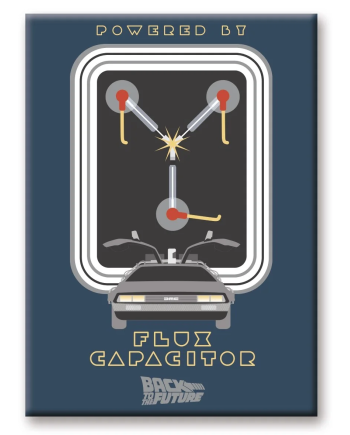 RETOUR VERS LE FUTUR - Condensateur de Flux - aimant 6.3x8.9cm - vue principale