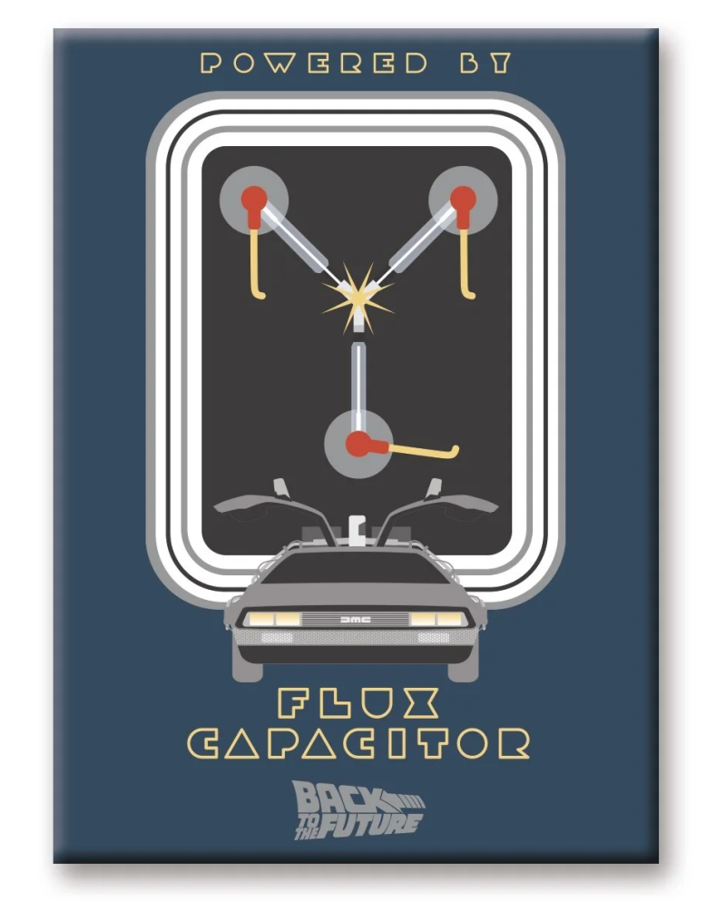 RETOUR VERS LE FUTUR - Condensateur de Flux - aimant 6.3x8.9cm - vue principale