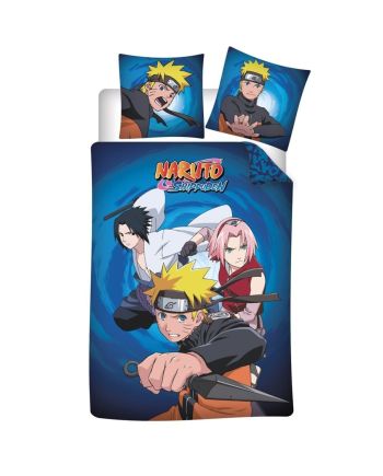 NARUTO SHIPPUDEN - Parure de lit 140x200cm - '100% Flanelle' - vue principale