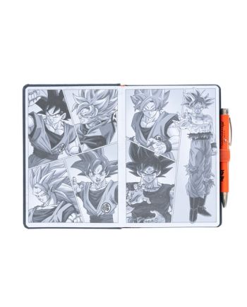 DRAGON BALL SUPER - Notebook + Stylo-Bille Lumineux - Format A5 - vue de profil