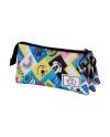 DISNEY 100 Ans - Collage - Trousse Triple '23x11x7cm' - vue de profil