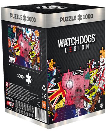 WATCH DOGS LEGION - Masque de Cochon - Puzzle Premium 1000P - vue de profil