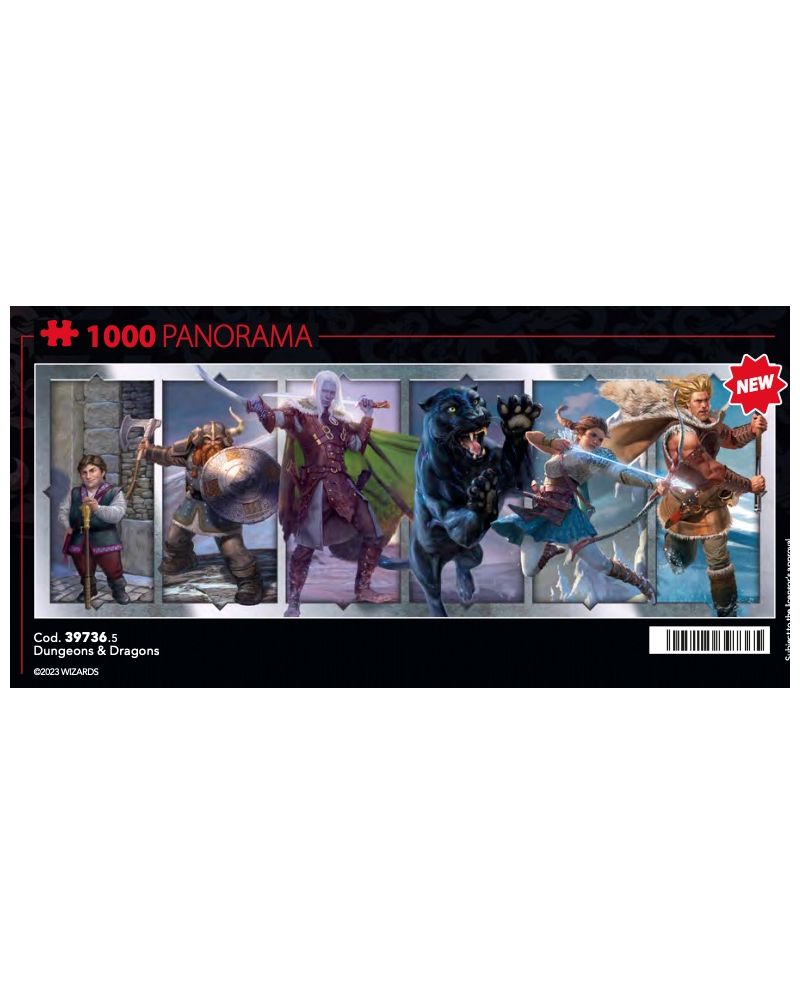 DONJONS ET DRAGONS - Personnages - Puzzle Panorama 1000P - vue principale