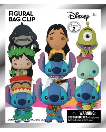 DISNEY - Lilo & Stitch - 3D Foam Bag Clip (Display 24 Pcs) - vue de profil