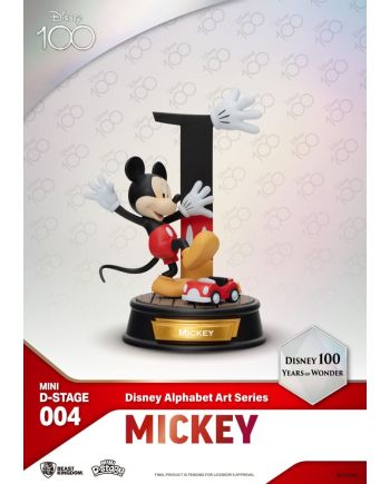DISNEY 100TH - Disney Alphabet Art - Pack 6 Diorama Stage 10cm - vue de profil