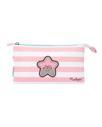 PUSHEEN - Rose Collection - Trousse Triple - vue de face