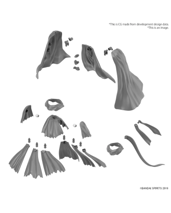 30MM - 1/144 Option Parts Set 14 (Multi Cloth) - Model Kit - vue de dos