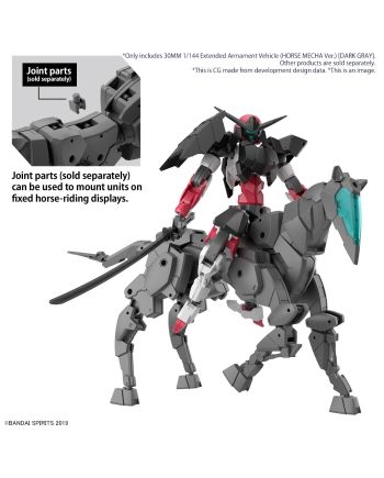 30MM - 1/144 Extended Armament Vehicule (Horse Mecha) Dark - Model Kit - vue de profil