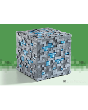 MINECRAFT - Minerai de Diamant Lumineux - Réplique Collector 10cm - vue de face
