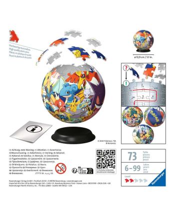 POKEMON - Puzzle 3D - Rond 72p - vue de profil