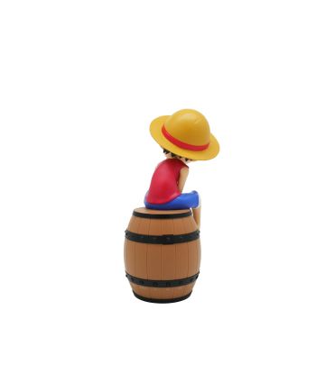 ONE PIECE - Luffy sur Tonneau - Réveil Lumineux LED - 27 cm - vue de profil