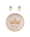 PRINCESSES - Gift Box - Boucles d'Oreilles + Plateau à Bijoux - vue de face