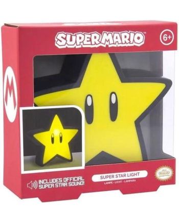 SUPER MARIO - Super Etoile - Lampe avec son - vue de face
