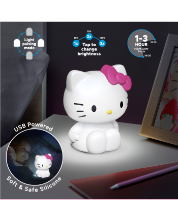 HELLO KITTY - Lampe en Silicone 'SquishyGlo' Rechargeable 18cm - vue principale