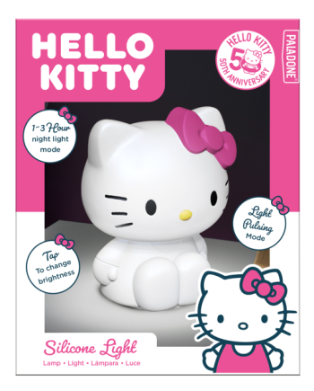 HELLO KITTY - Lampe en Silicone 'SquishyGlo' Rechargeable 18cm - vue de face