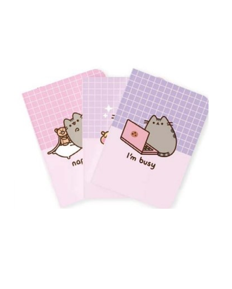 PUSHEEN - Pack de 3 Notebooks - Format A5 - vue principale