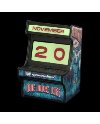 GAMERATION - Arcade - Calendrier Perpétuel 3D en Résine (Glow) - vue de face