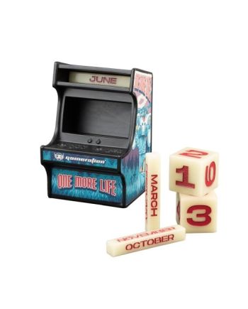 GAMERATION - Arcade - Calendrier Perpétuel 3D en Résine (Glow) - vue de dos