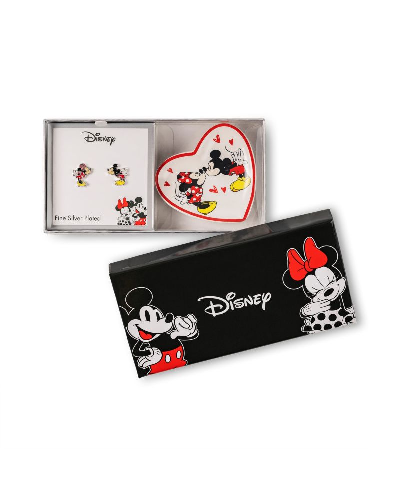 MICKEY & MINNIE - Gift Box - Boucles d'Oreilles + Plateau à Bijoux - vue principale