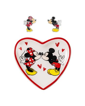 MICKEY & MINNIE - Gift Box - Boucles d'Oreilles + Plateau à Bijoux - vue de face