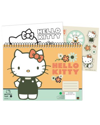 HELLO KITTY - Cahier de Dessin 40p. + Stickers - vue principale
