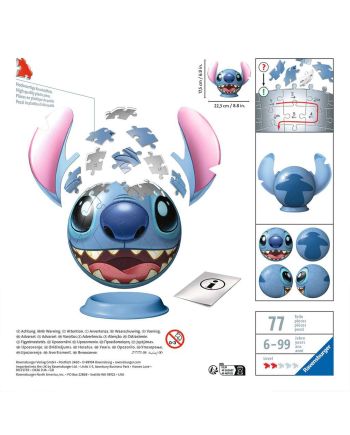 DISNEY - Puzzle 3D - Stitch 77p - vue de profil