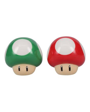 SUPER MARIO - Champignons - Set Salière et Poivrière - vue de face