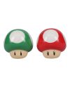 SUPER MARIO - Champignons - Set Salière et Poivrière - vue de face