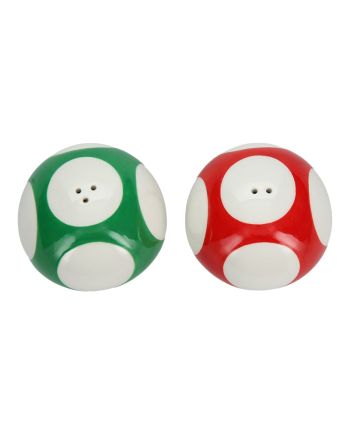 SUPER MARIO - Champignons - Set Salière et Poivrière - vue de profil