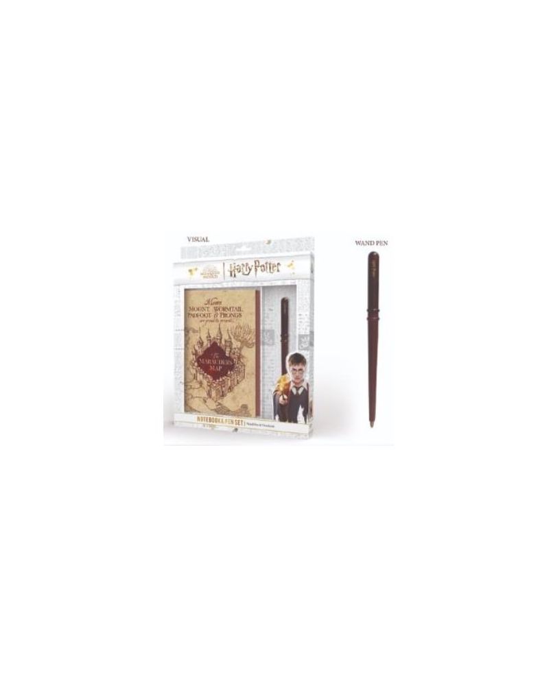 HARRY POTTER - Notebook A5 Premium - Marauder Map + Wand Pen Set - vue principale
