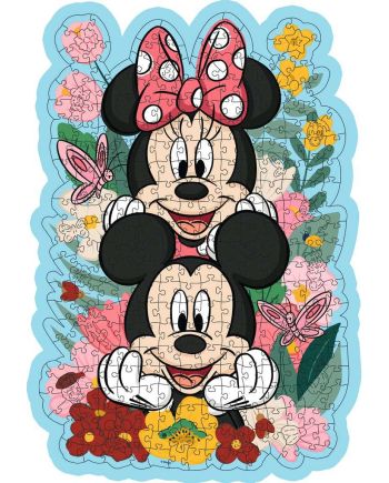 DISNEY - Mickey & Minnie - Puzzle forme en bois 300P - vue de face