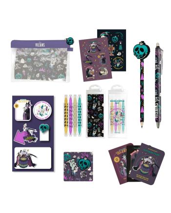 VILAINS - Set de Papeterie avec 3 Notebooks A6 - 10pc. - vue principale