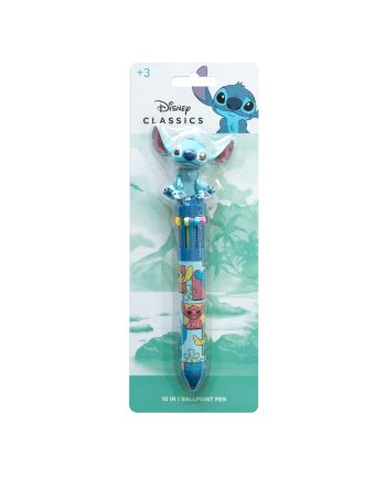 STITCH - Stylo-Bille 10 couleurs 3D Topper - vue de profil