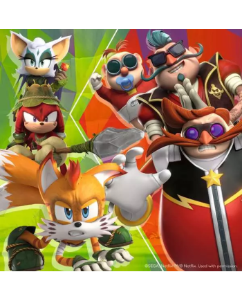 SONIC PRIME - Les aventures de Sonic - 3 Puzzle 49P - vue de face