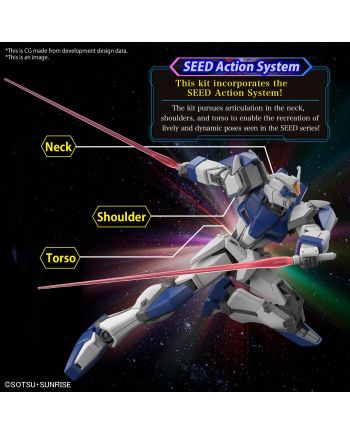 GUNDAM SEED FREEDOM - HG 1/144 Duel Blitz Gundam - Model Kit - vue de profil