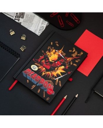 DEADPOOL - Notebook Premium Lumineux - Format A5 - vue de face