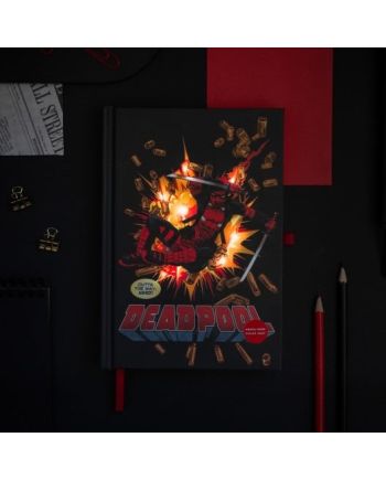DEADPOOL - Notebook Premium Lumineux - Format A5 - vue de profil