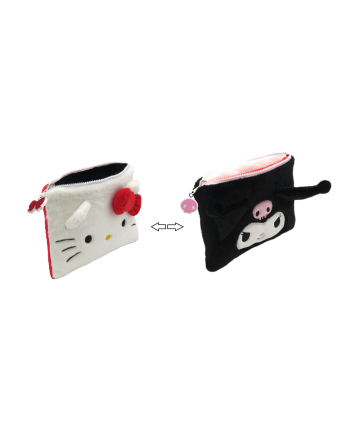 HELLO KITTY & KUROMI - Trousse Fourrure Réversible - vue principale