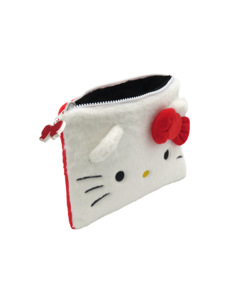 HELLO KITTY & KUROMI - Trousse Fourrure Réversible - vue de profil