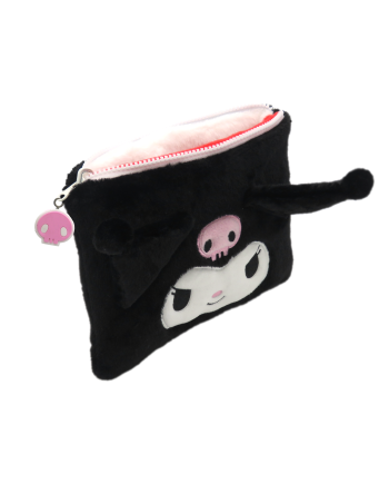HELLO KITTY & KUROMI - Trousse Fourrure Réversible - vue de dos