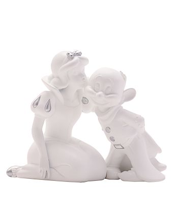 DISNEY - 'White&Silver' - Blanche-Neige & Simplet - Tirelire - 17cm - vue de face